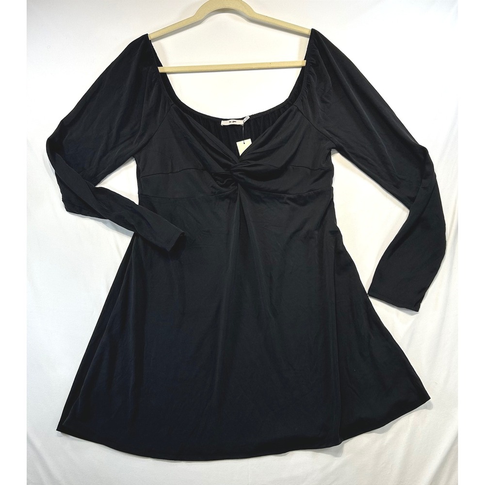 NWT Mi Ami Francesca's Whimsigoth Twist Front Mini‎ Dress XL Black Goth Romantic
